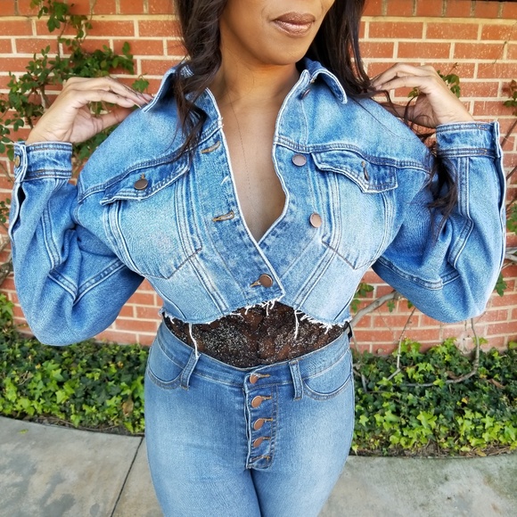 Vibrant Jackets & Blazers - LAST ONE! Fashion Nova by Vibrant Denim Jacket